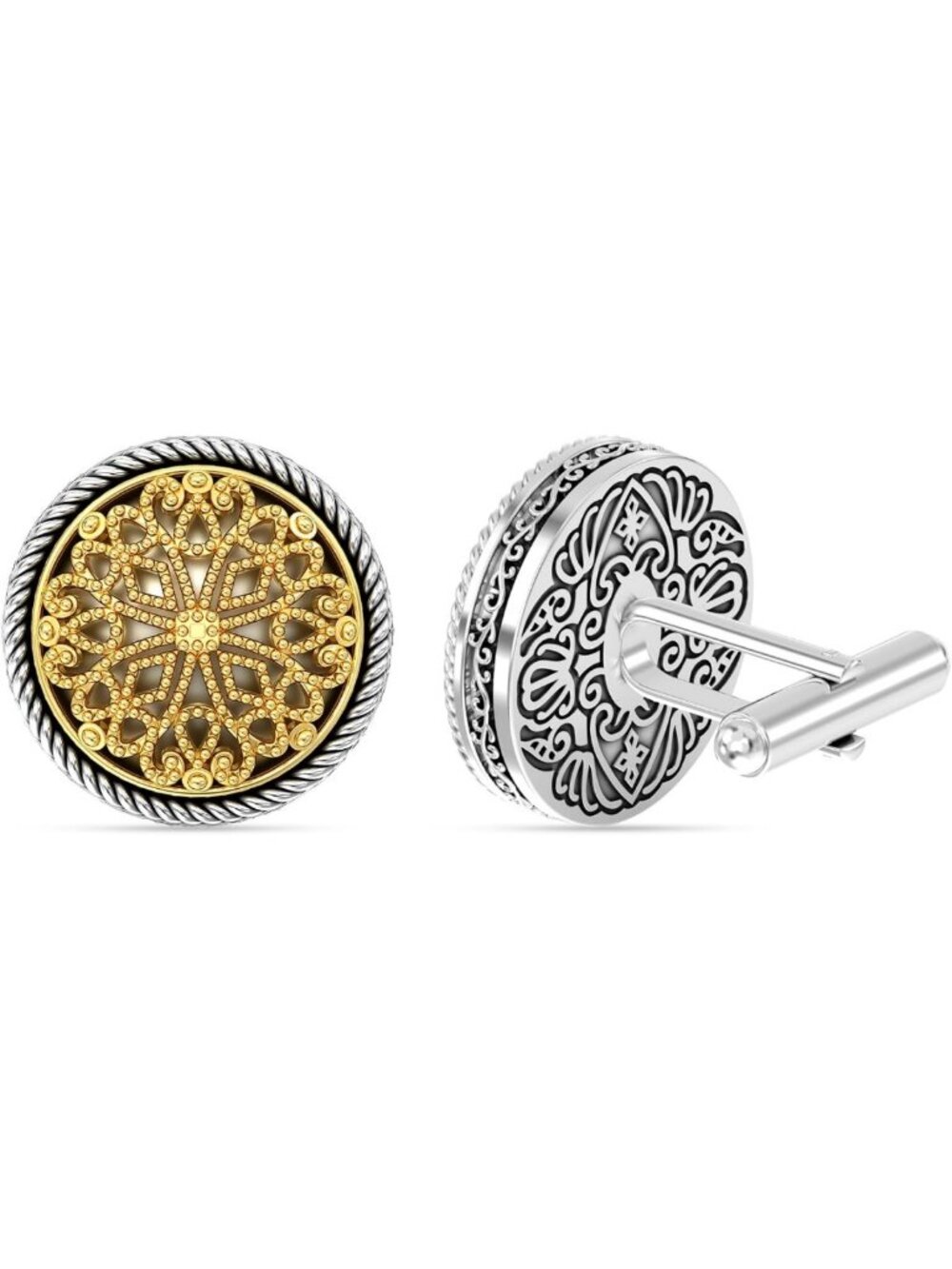 925 Sterling Silver Cufflinks Set | Classic & Antique Men's Jewelry for